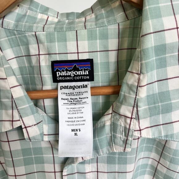 Patagonia Fezzman Men's Striped Short Sleeve Button Up Shirt Size XL - Picture 4 of 7
